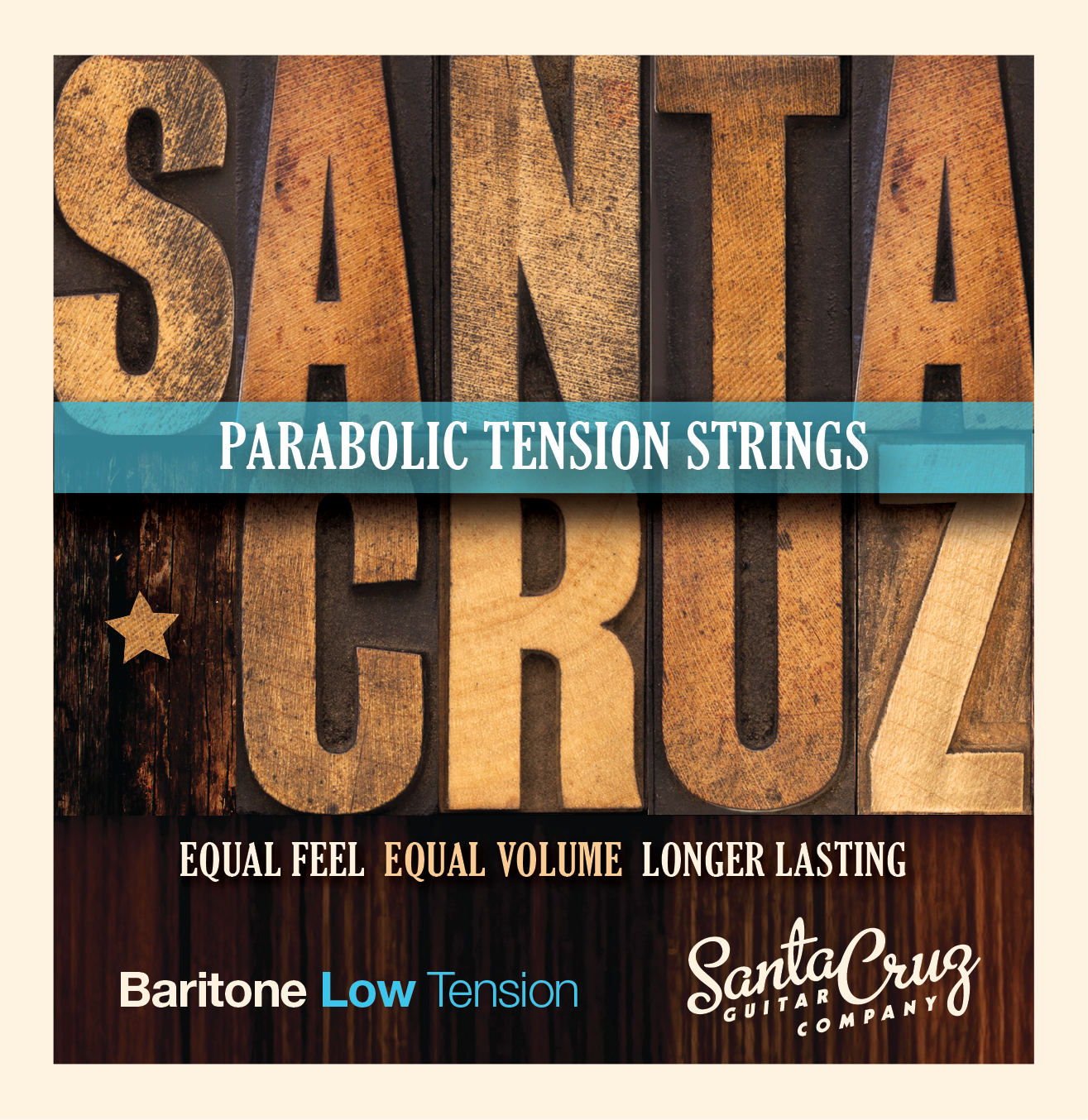Santa Cruz Parabolic Tension Strings - Baritone (Low Tension)